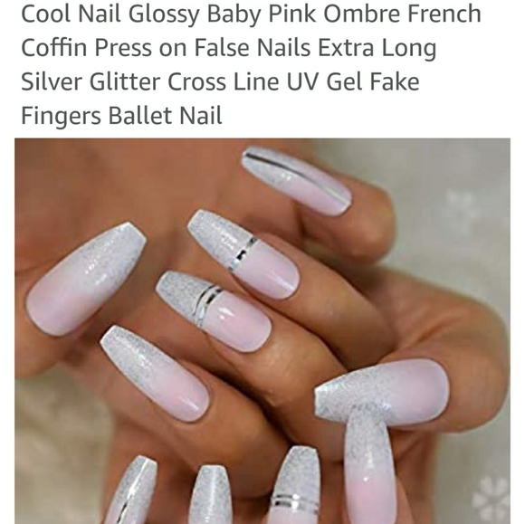 EXTRA LONG PARTY FRENCH COFFIN 💅 NAILS PRES - Picture 5 of 6